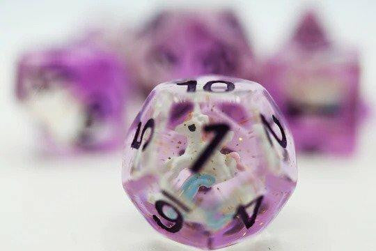 Foam Brain Games Purple Unicorn RPG Dice Set