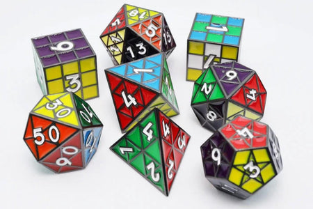 Foam Brain Games Puzzle Cube: Midnight Metal - Metal Dice Set 