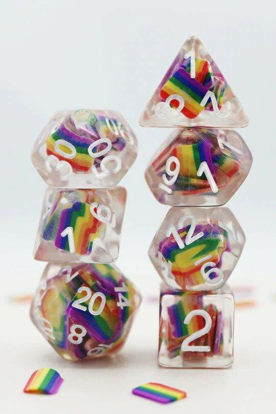 Foam Brain Games Rainbow Flag RPG Dice Set