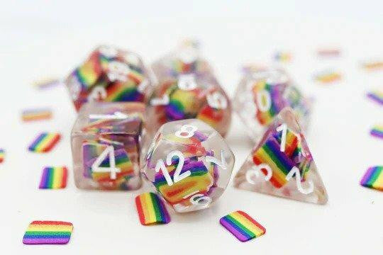 Foam Brain Games Rainbow Flag RPG Dice Set