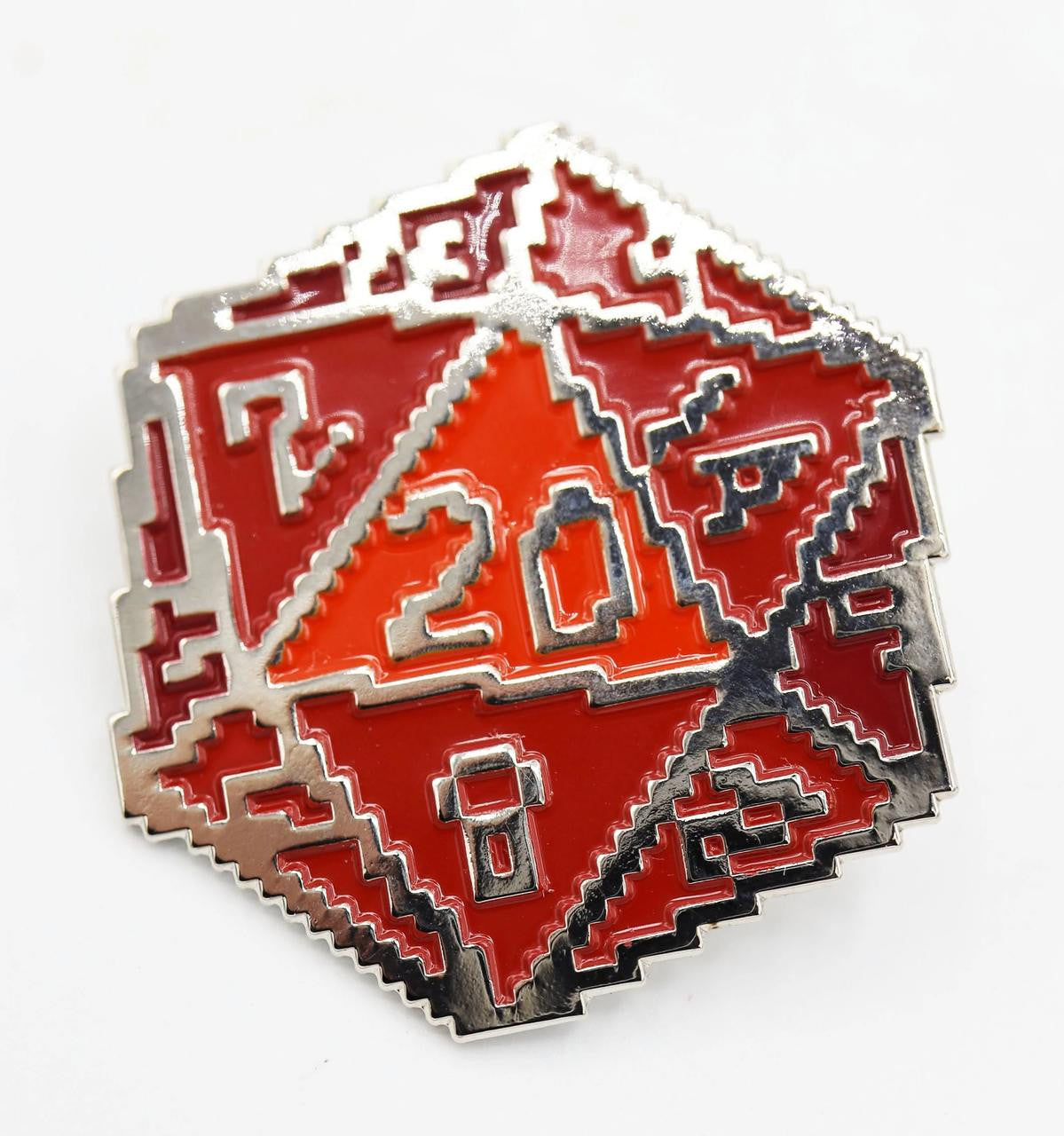 Foam Brain Games Red 8-Bit D20 Pin