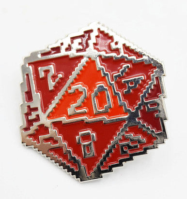 Red 8-Bit D20 Pin