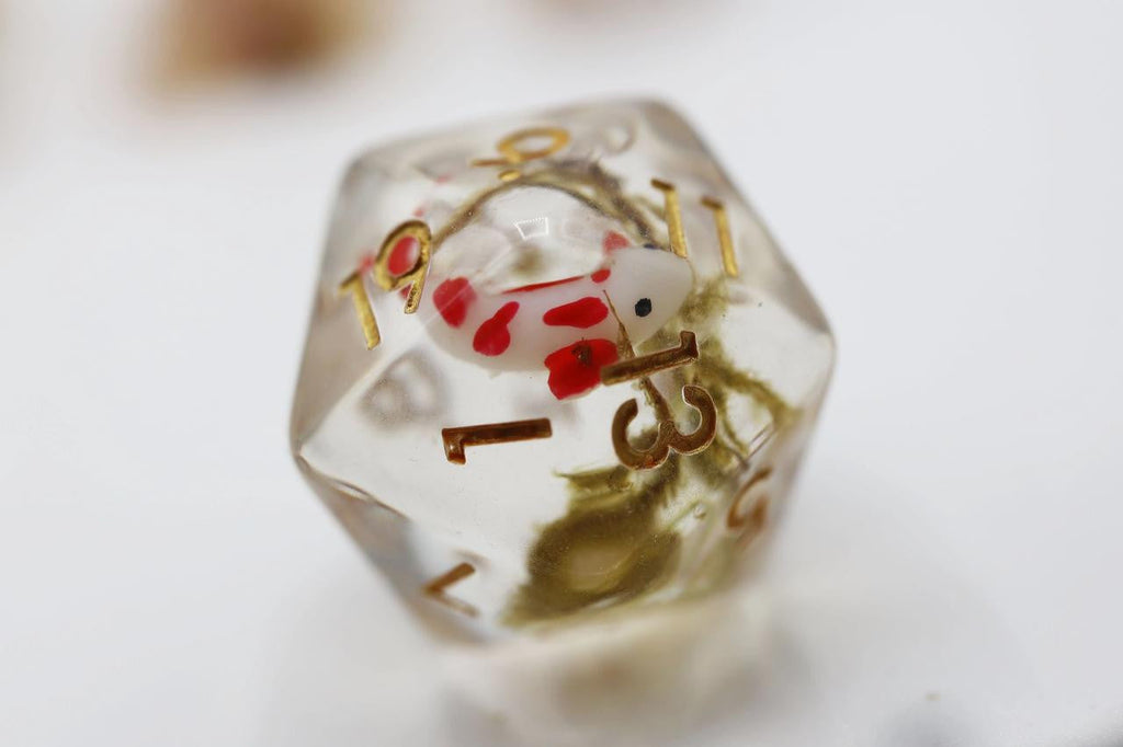 Foam Brain Games Red  Koi RPG Dice Set 