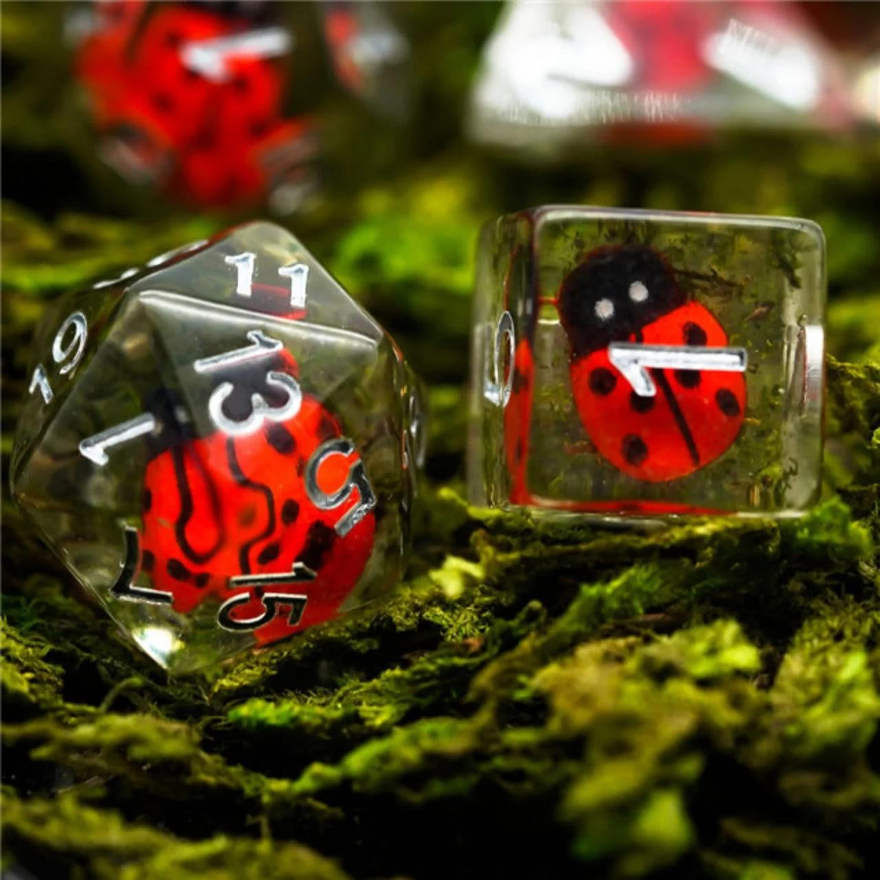 Foam Brain Games Red Ladybug RPG Dice Set 