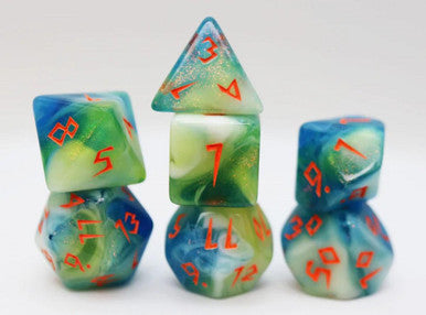 Foam Brain Dice - RPG Dice Set - Scratched Clouds