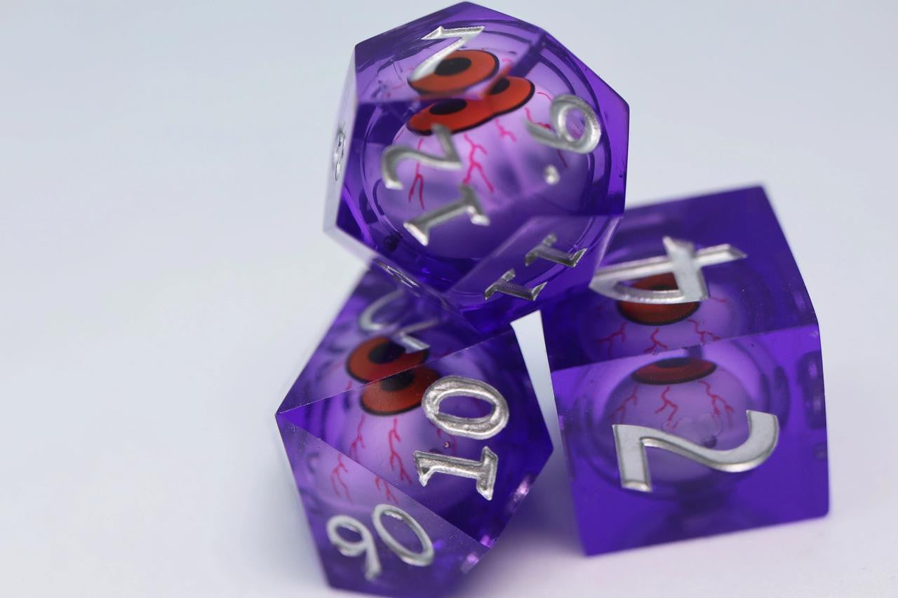 Foam Brain Games Sharp Edge Moving Eye RPG Dice Set - Mageshot 