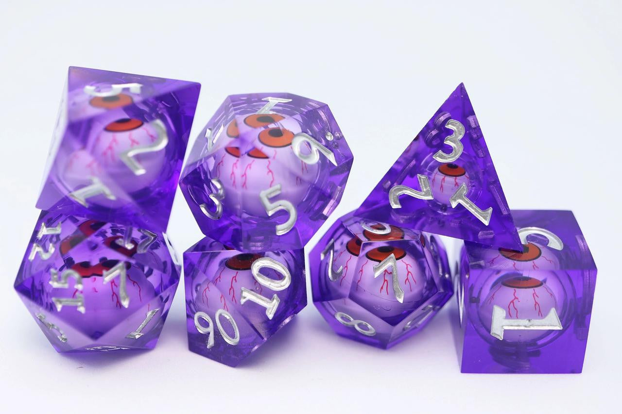 Foam Brain Games Sharp Edge Moving Eye RPG Dice Set - Mageshot 