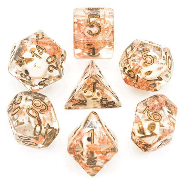 Foam Brain Games Skull and Copper Foil RPG Dice Set