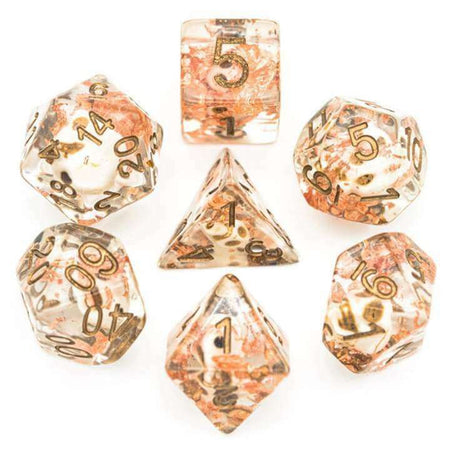 Foam Brain Games Skull and Copper Foil RPG Dice Set