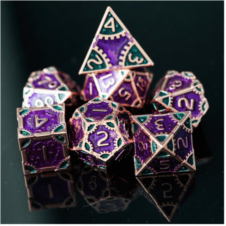 Foam Brain Games SteamPunk Evil Queen RPG Metal Dice Set