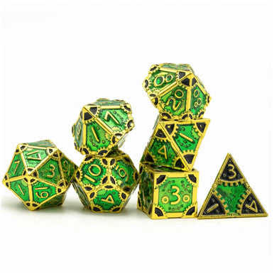 SteamPunk Wild Ivy RPG Metal Dice Set