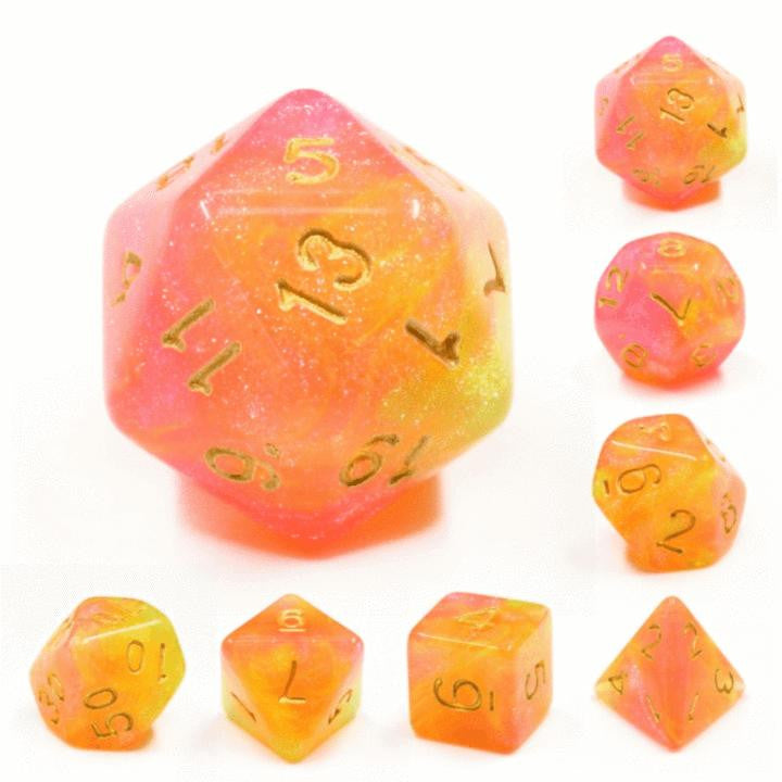 Foam Brain Games Tequila Sunrise RPG Dice Set