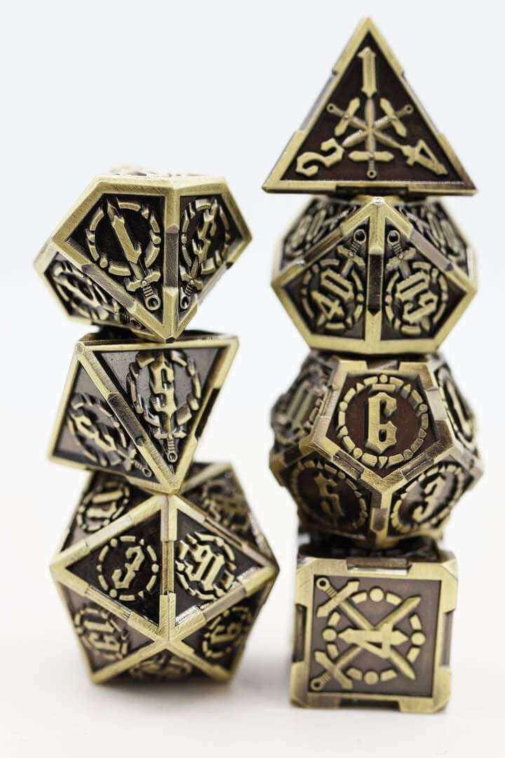 Foam Brain Games Timeworn Sword RPG Metal Dice Set