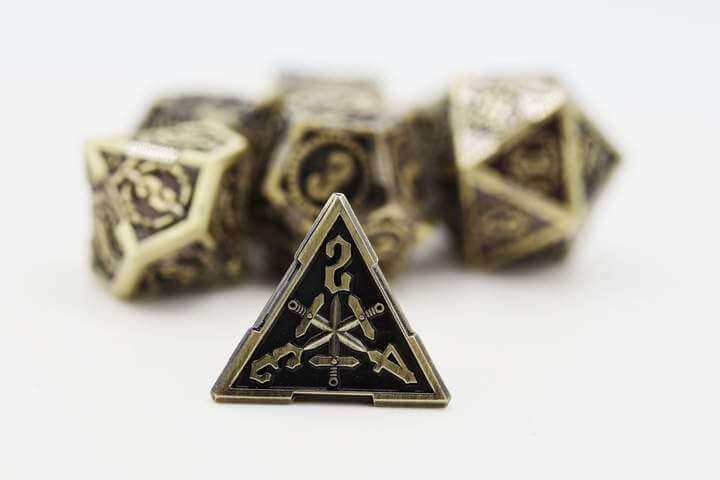 Foam Brain Games Timeworn Sword RPG Metal Dice Set