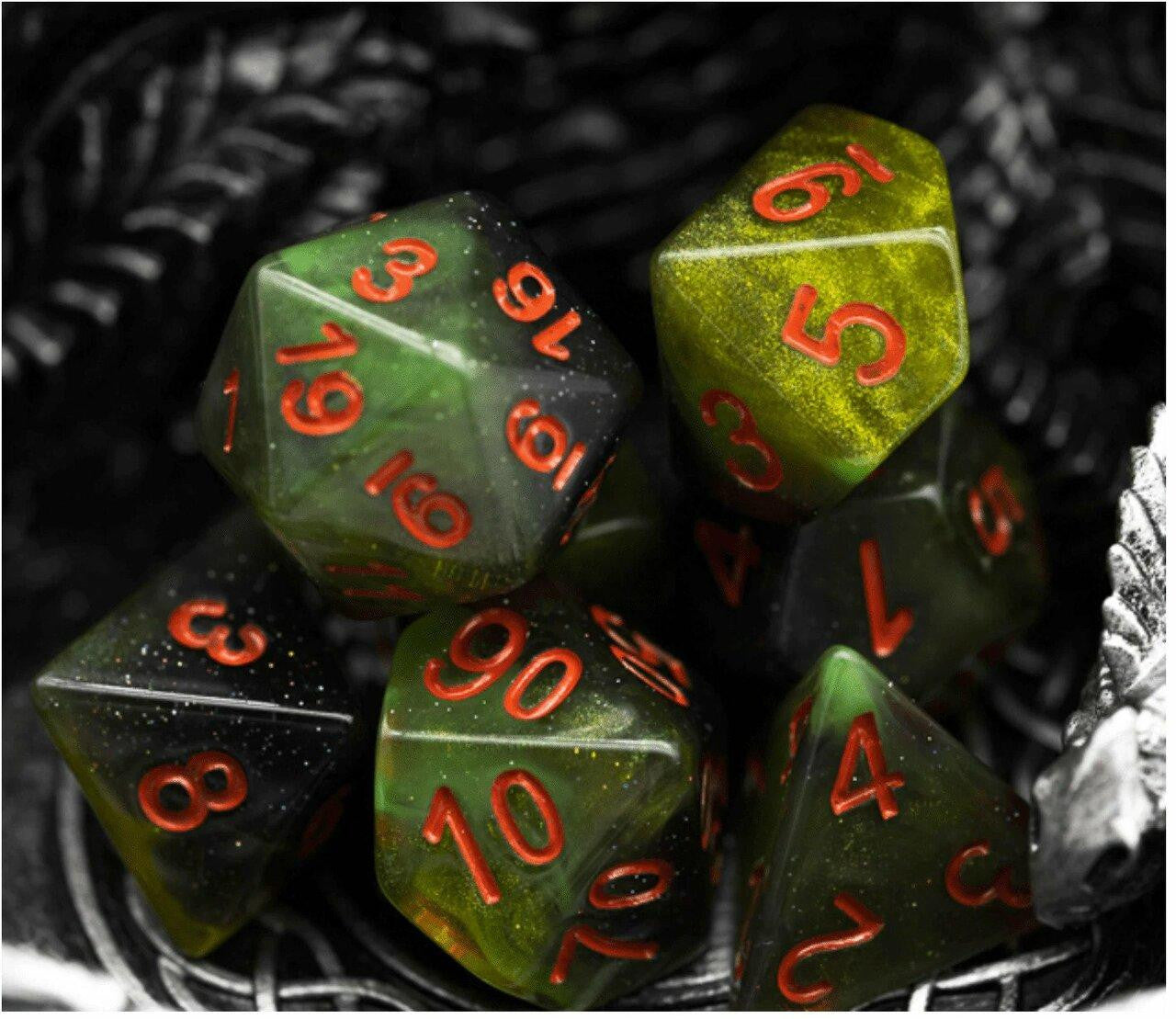 Foam Brain Games Toxic Swamp RPG Dice Set