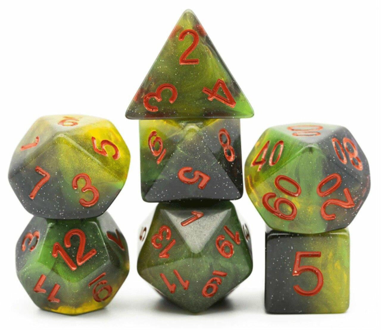 Foam Brain Games Toxic Swamp RPG Dice Set