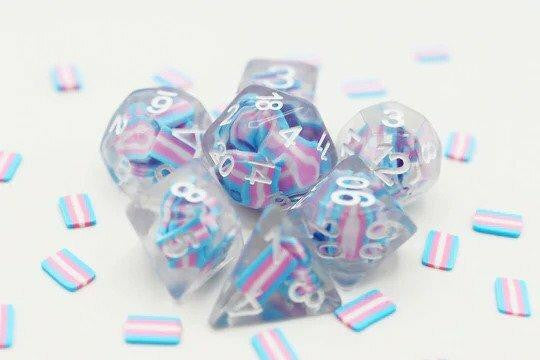 Foam Brain Games Transgender Flag RPG Dice Set