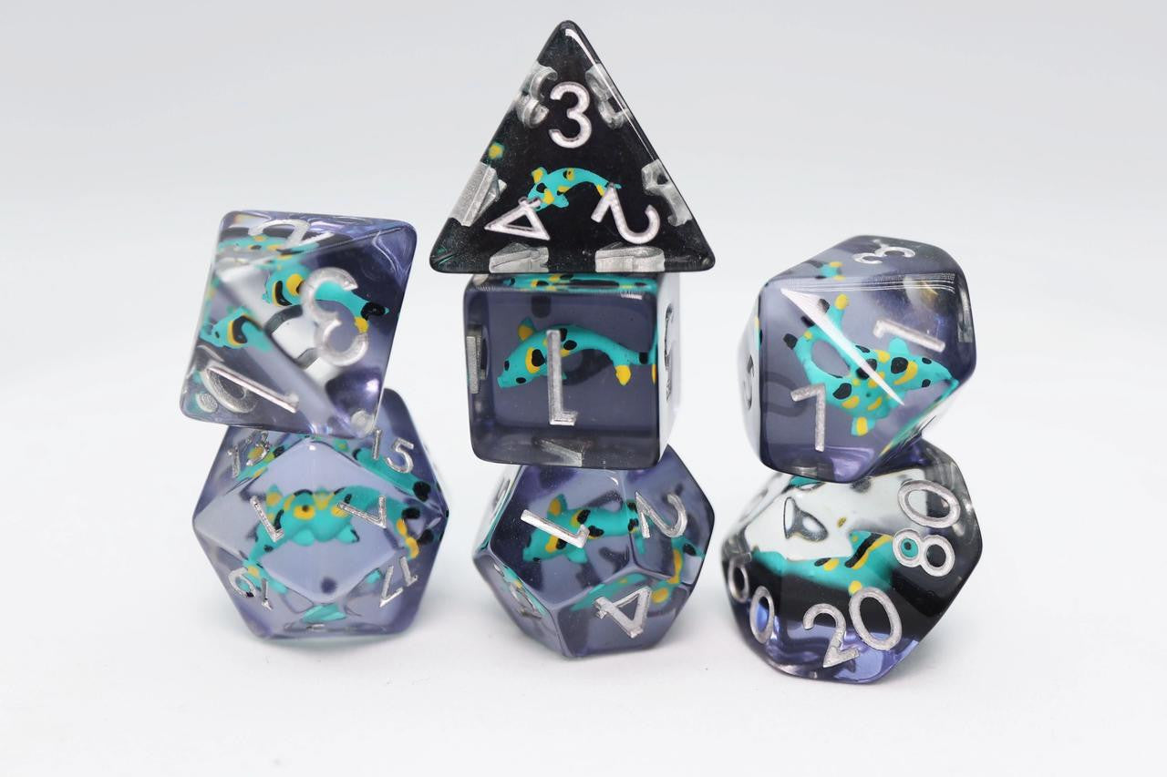 Foam Brain Games Turquoise Koi RPG Dice Set 