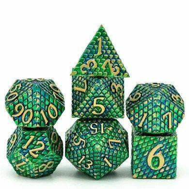 Foam Brain Games Venom Dragon Scale RPG Metal Dice Set