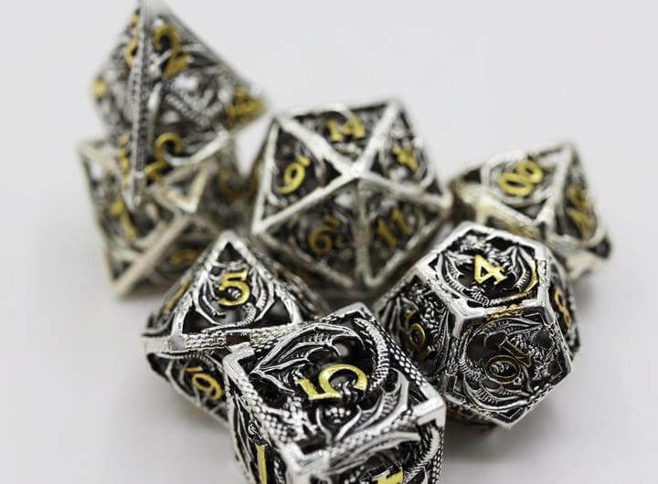 Foam Brain Games Voracious Dragon Hollow RPG Metal Dice Set