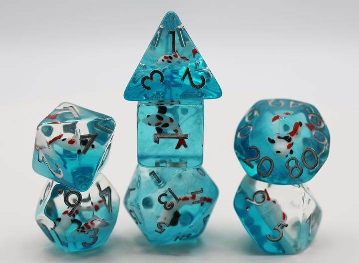 Foam Brain Games Water Garden Koi RPG Dice Set