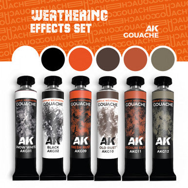 Gouaches Weathering Effects Set (6) AK-G25