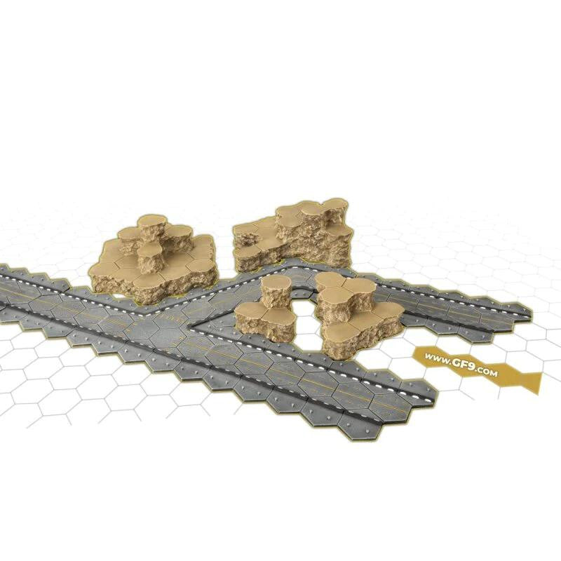 Gale Force Nine Battlefield in a Box: Hextech: Trinity City - Highways (x10) 