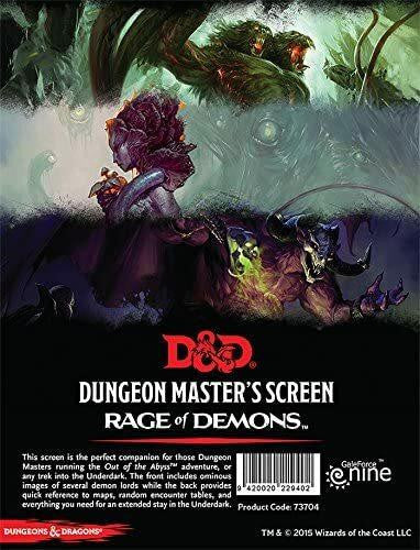 Gale Force Nine DandD RPG Out of the Abyss DM Screen