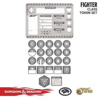 Gale Force Nine Fighter Token Set Player board and 23 tokens