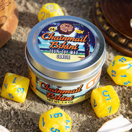 Game Master Dice Chainmail Bikini Gaming Candle | 2oz 