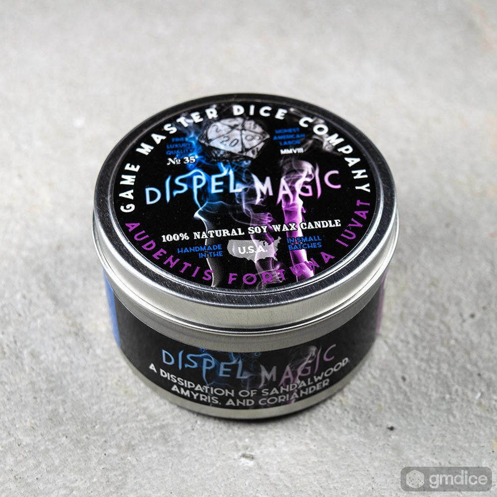 Game Master Dice Dispel Magic Gaming Candle | 2oz 