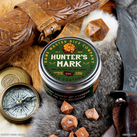 Game Master Dice Hunter's Mark Gaming Candle | 2oz 