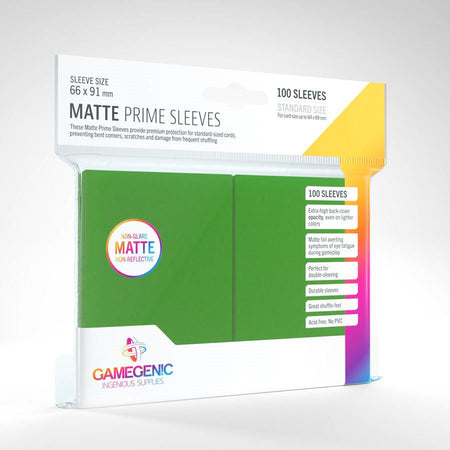 Gamegenic Deck Protector: Matte Prime: Green (100) 