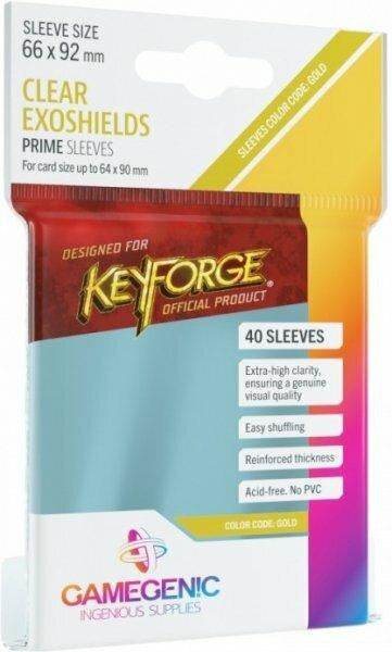 Gamegenic KeyForge PRIME Sleeves Clear