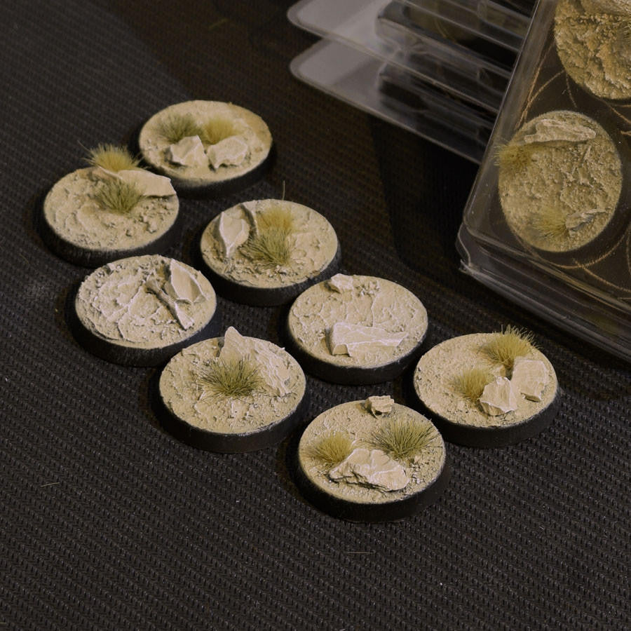 Gamers Grass Battle Ready Bases, Arid Steppe, Round 32mm 8 ASR32