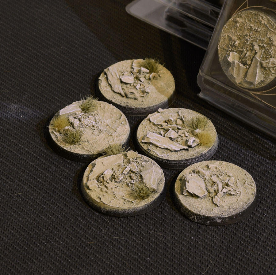 Gamers Grass Battle Ready Bases, Arid Steppe, Round 40mm 5 ASR40