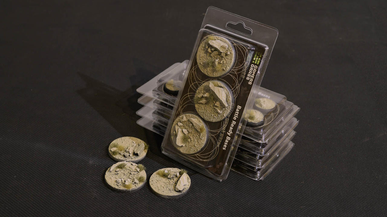 Gamers Grass Battle Ready Bases, Arid Steppe, Round 50mm 3 ASR50