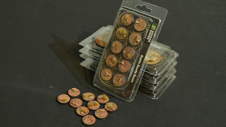 Gamers Grass Battle Ready Bases, Badlands, Round 25mm 10 BLR25