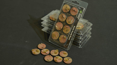 Gamers Grass Battle Ready Bases, Badlands, Round 32mm 8 BLR32