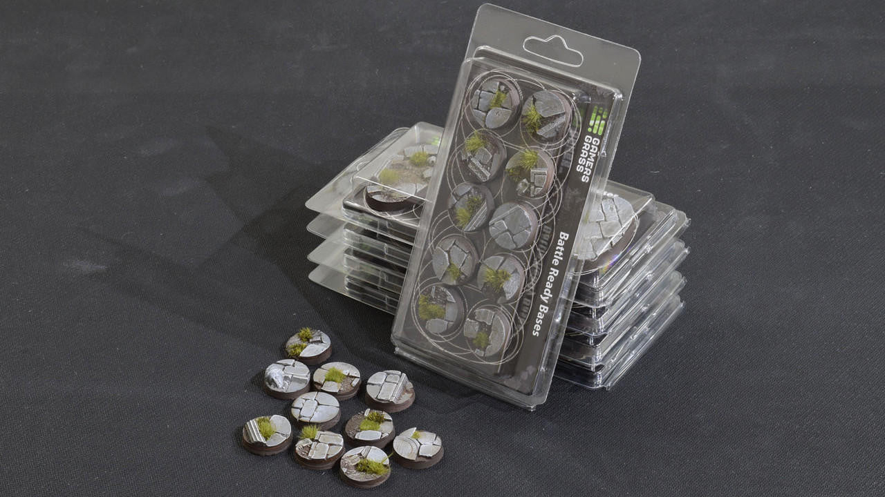 Gamers Grass Battle Ready Bases, Temple, Round 25mm 10 TR25