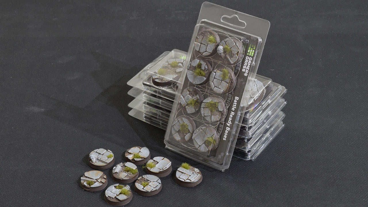 Gamers Grass Battle Ready Bases, Temple,  Round 32mm (8) TR32 