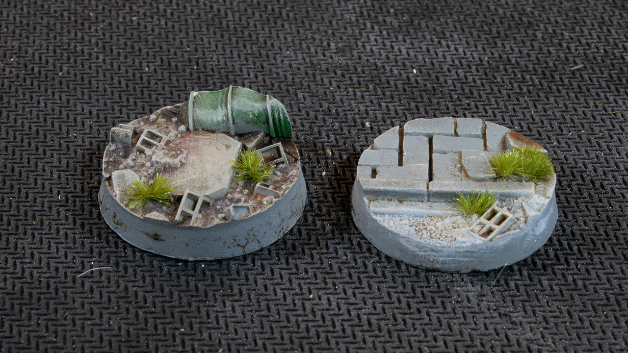 Gamers Grass Battle Ready Bases, Urban Warfare, Round 25mm 10 UWR25