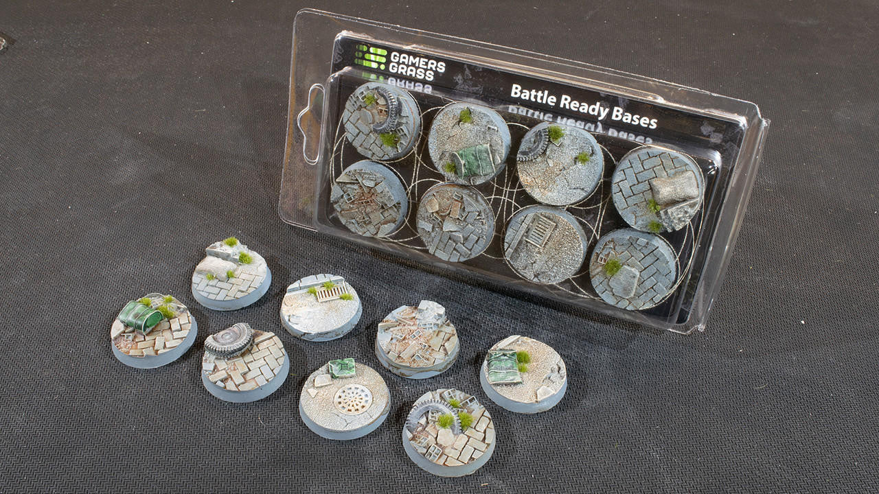 Gamers Grass Battle Ready Bases, Urban Warfare, Round 32mm 8 UWR32