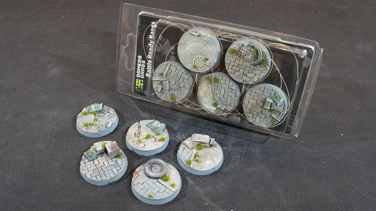 Gamers Grass Battle Ready Bases, Urban Warfare, Round 40mm 5 UWR40