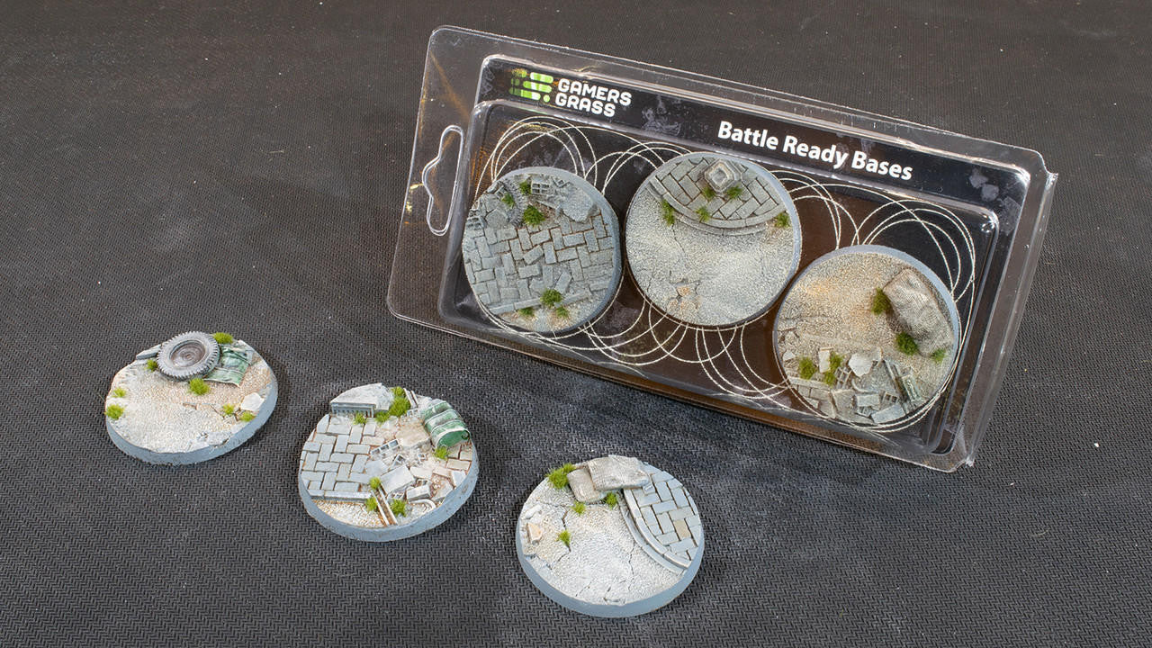 Gamers Grass Battle Ready Bases, Urban Warfare, Round 50mm 3 UWR50