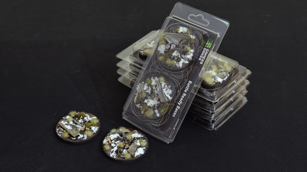 Gamers Grass Battle Ready Bases, Winter, Round 60mm 3 WR60