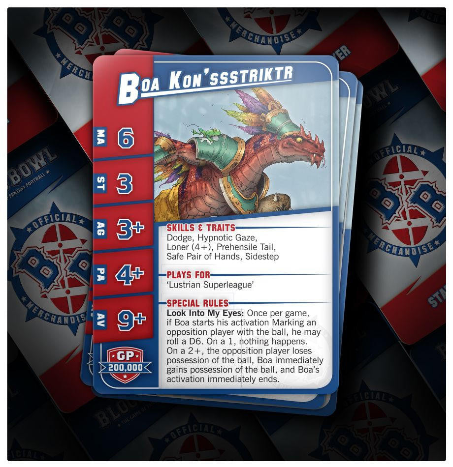 Games Workshop Blood Bowl Amazon Team Card Pack
