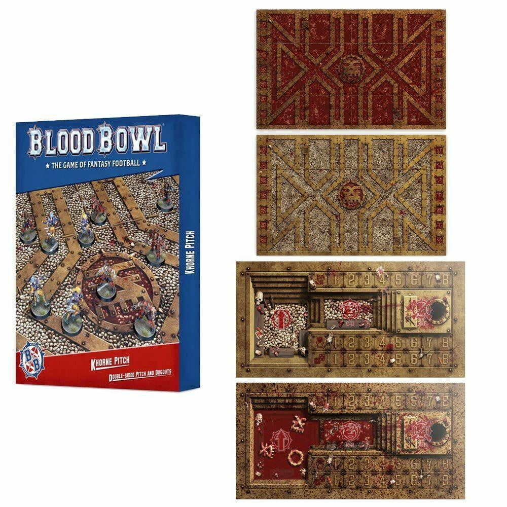Games Workshop Blood Bowl Khorne Pitch and Dugouts