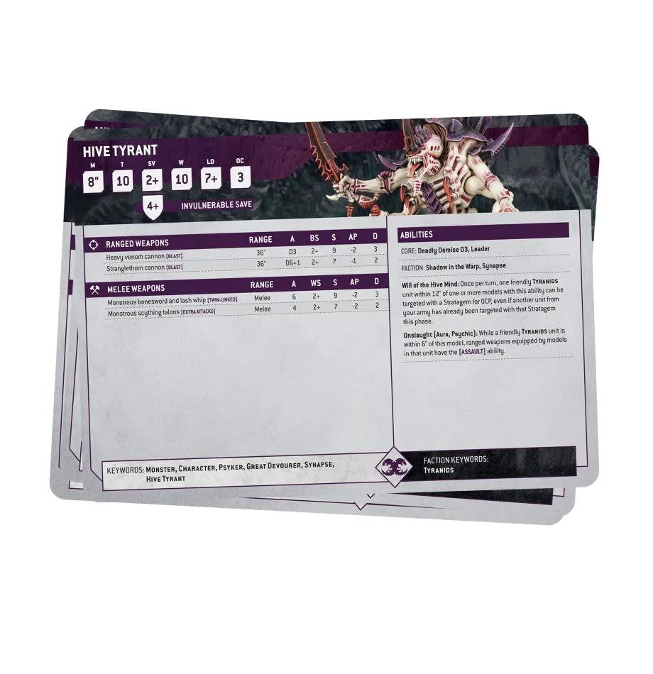 Games Workshop Datasheet Cards: Tyranids 