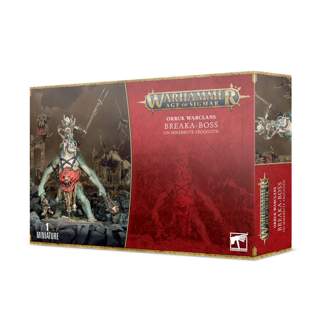 Games Workshop Orruk Warclans Breaka-Boss on Mirebrute Troggoth